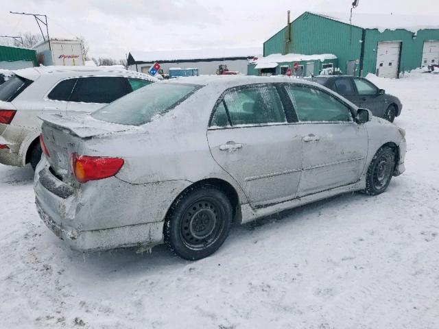 2T1BE40E89C017368 - 2009 TOYOTA COROLLA XR SILVER photo 4