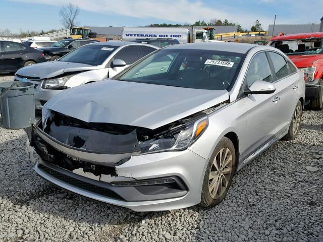 5NPE34AF3FH113878 - 2015 HYUNDAI SONATA SPO SILVER photo 2