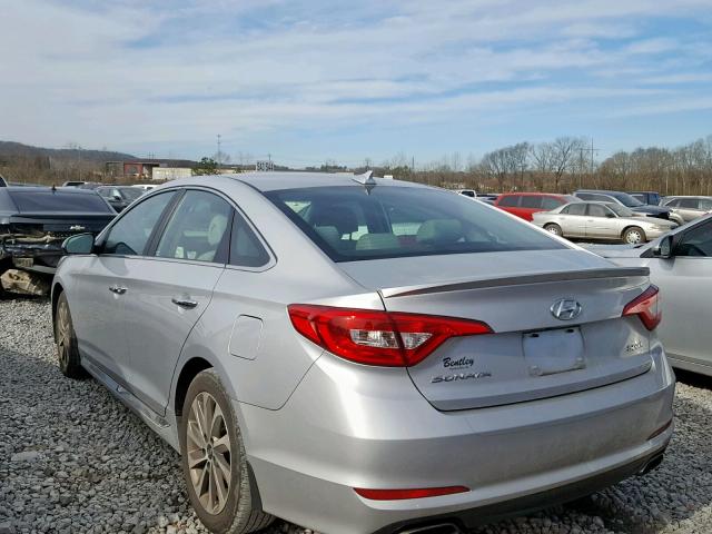 5NPE34AF3FH113878 - 2015 HYUNDAI SONATA SPO SILVER photo 3