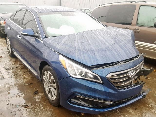 5NPE34AF7HH534747 - 2017 HYUNDAI SONATA SPO BLUE photo 1