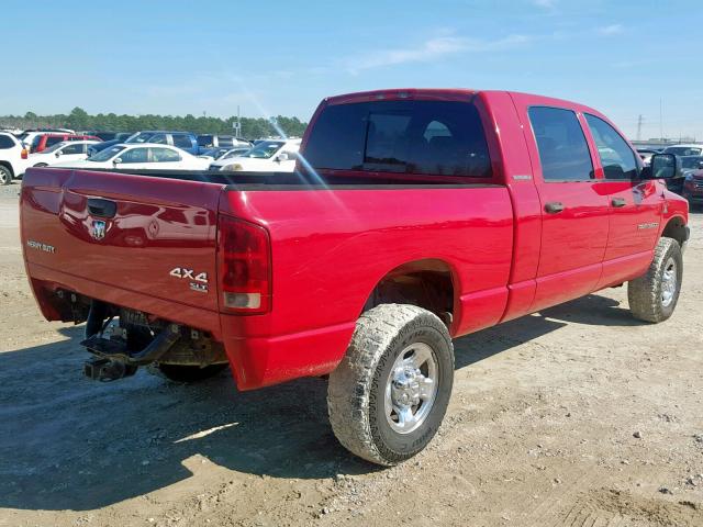 3D7LX39C26G212979 - 2006 DODGE RAM 3500 RED photo 4