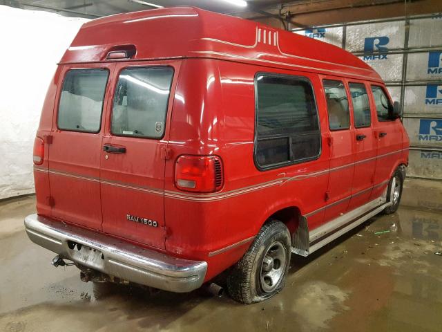 2B6HB11Y52K117375 - 2002 DODGE RAM VAN B1 RED photo 4