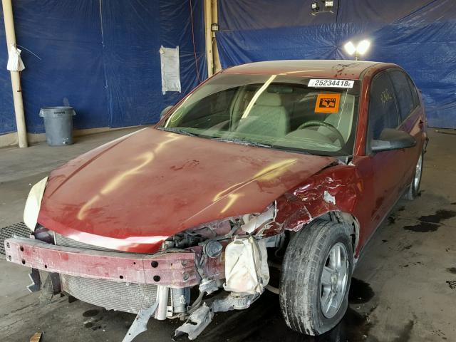 1G1ZT54885F287063 - 2005 CHEVROLET MALIBU LS წითელი ფოტო 2