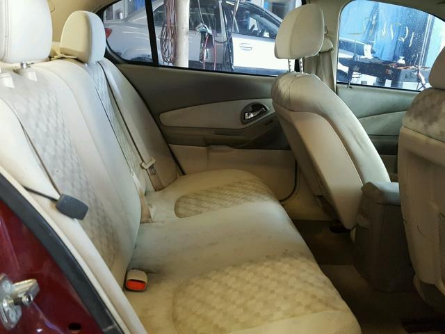 1G1ZT54885F287063 - 2005 CHEVROLET MALIBU LS წითელი ფოტო 6