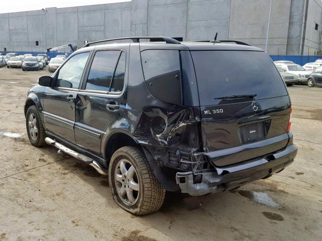 4JGAB57E83A454665 - 2003 MERCEDES-BENZ ML 350 BLACK photo 3