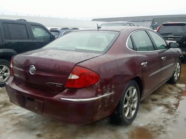 2G4WD582571127158 - 2007 BUICK LACROSSE C RED photo 4