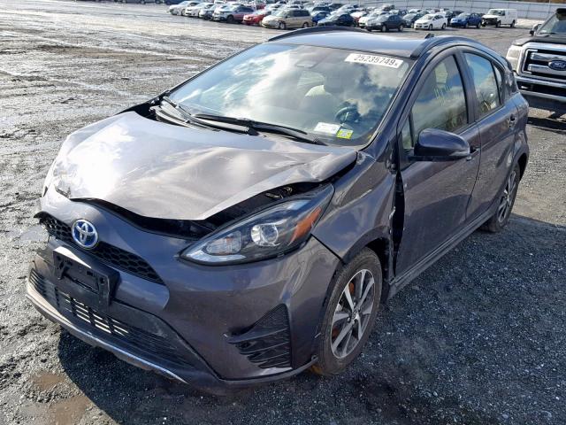 JTDKDTB36J1606016 - 2018 TOYOTA PRIUS C CHARCOAL photo 2