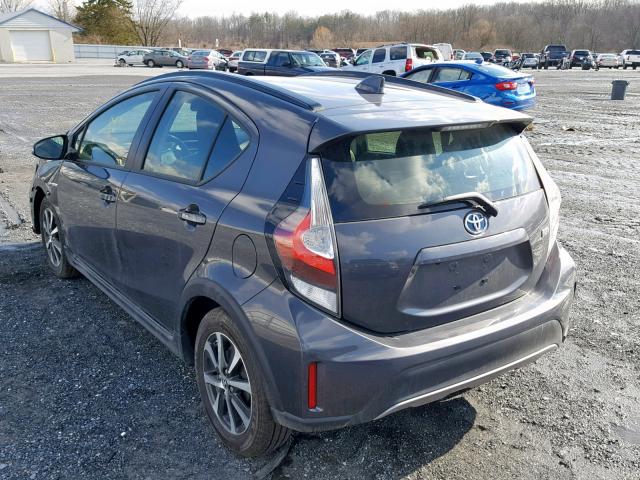 JTDKDTB36J1606016 - 2018 TOYOTA PRIUS C CHARCOAL photo 3