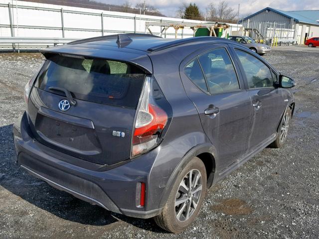 JTDKDTB36J1606016 - 2018 TOYOTA PRIUS C CHARCOAL photo 4