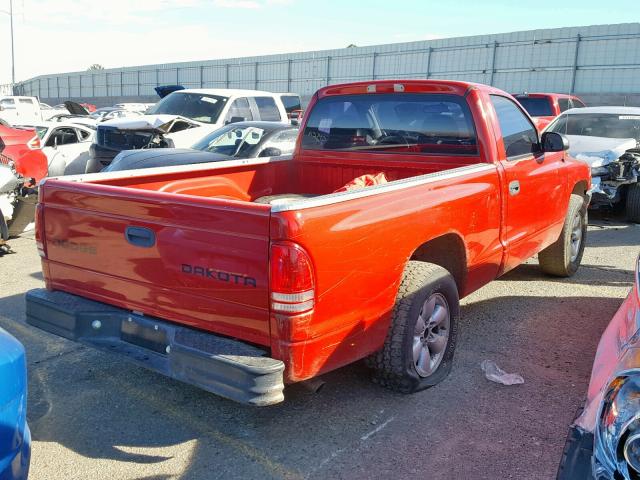 1D7FL36X73S118987 - 2003 DODGE DAKOTA SPO RED photo 4