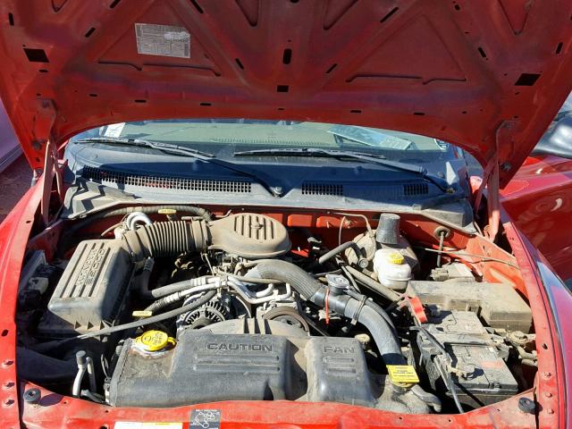 1D7FL36X73S118987 - 2003 DODGE DAKOTA SPO RED photo 7