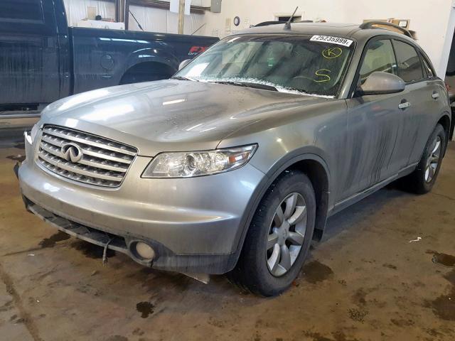 JNRAS08W54X202577 - 2004 INFINITI FX35 GRAY photo 2