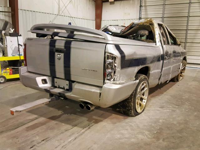 3D7HA18H65G834332 - 2005 DODGE RAM SRT10 GRAY photo 4