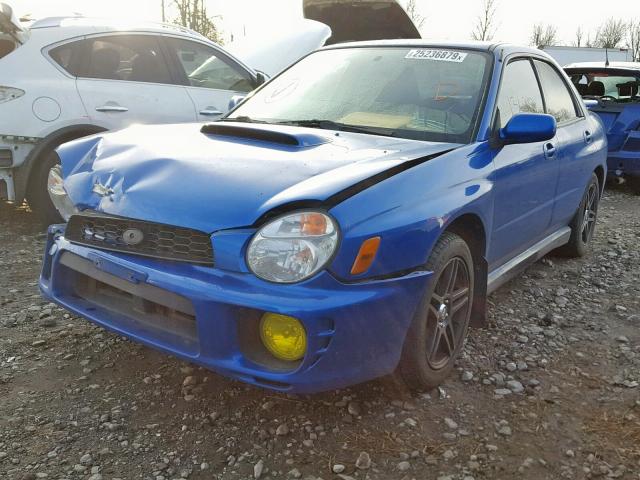 JF1GD29672G515051 - 2002 SUBARU IMPREZA WR BLUE photo 2