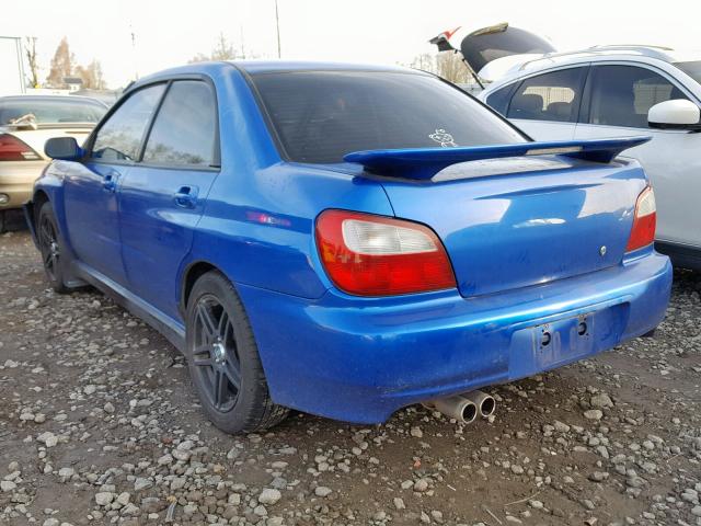 JF1GD29672G515051 - 2002 SUBARU IMPREZA WR BLUE photo 3