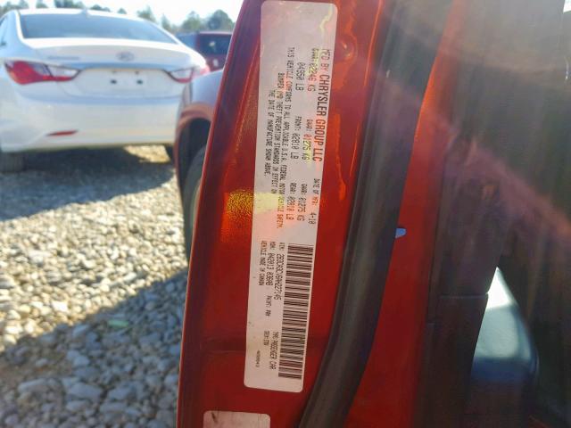 2B3CA3CV6AH227145 - 2010 DODGE CHARGER SX RED photo 10