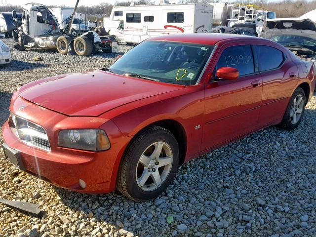 2B3CA3CV6AH227145 - 2010 DODGE CHARGER SX RED photo 2