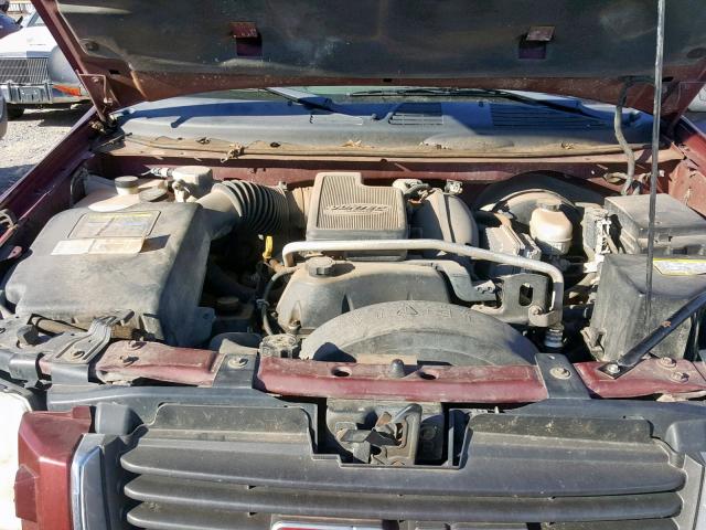 1GKDS13S532379363 - 2003 GMC ENVOY MAROON photo 7