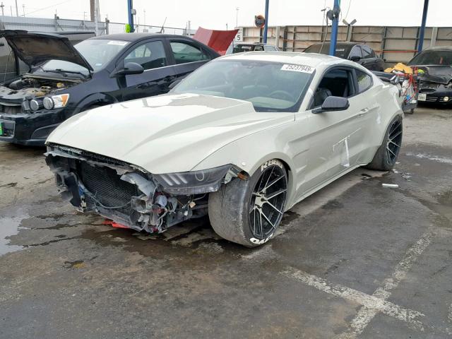 1FA6P8CF9F5349938 - 2015 FORD MUSTANG GT BEIGE photo 2