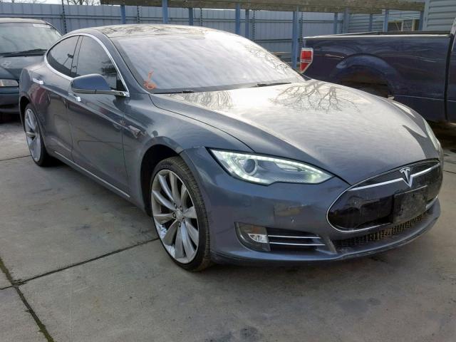 5YJSA1CG1DFP17275 - 2013 TESLA MODEL S GRAY photo 1