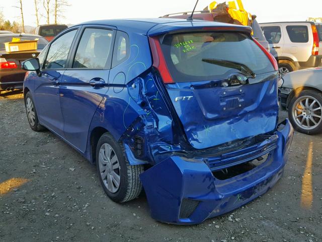 JHMGK5H5XGX024263 - 2016 HONDA FIT LX BLUE photo 3