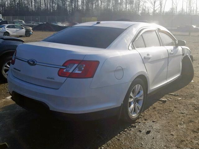 1FAHP2EWXCG126312 - 2012 FORD TAURUS SEL WHITE photo 4