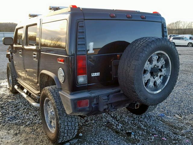 5GRGN23U97H100893 - 2007 HUMMER H2 BLACK photo 3