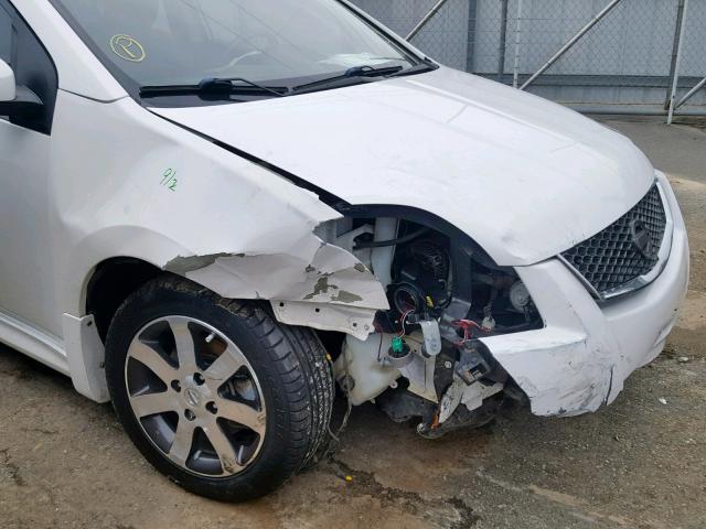 3N1AB6AP0CL690839 - 2012 NISSAN SENTRA 2.0 WHITE photo 9