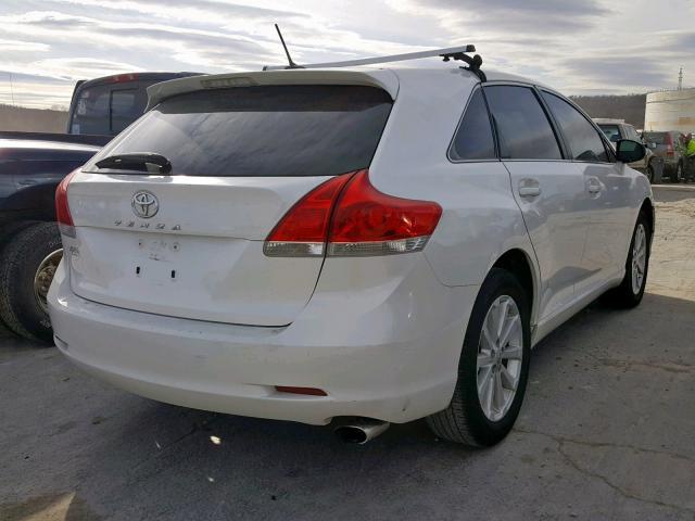 4T3ZA3BB9AU023682 - 2010 TOYOTA VENZA BASE WHITE photo 4