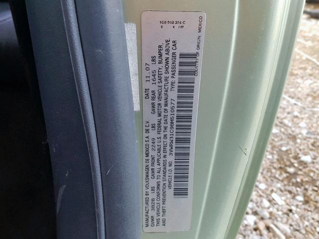 3VWRW31C98M510577 - 2008 VOLKSWAGEN NEW BEETLE Yaşıl foto 10