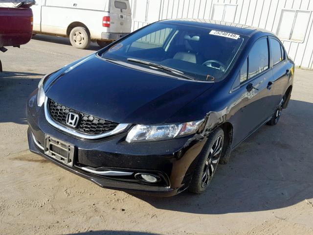 2HGFB2F9XEH523505 - 2014 HONDA CIVIC EXL BLACK photo 2