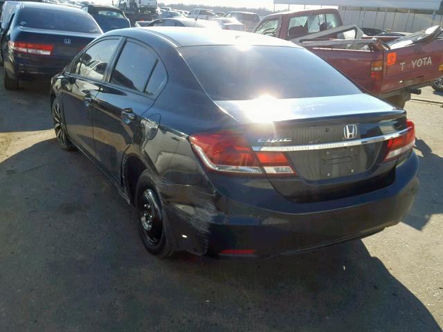 2HGFB2F9XEH523505 - 2014 HONDA CIVIC EXL BLACK photo 3