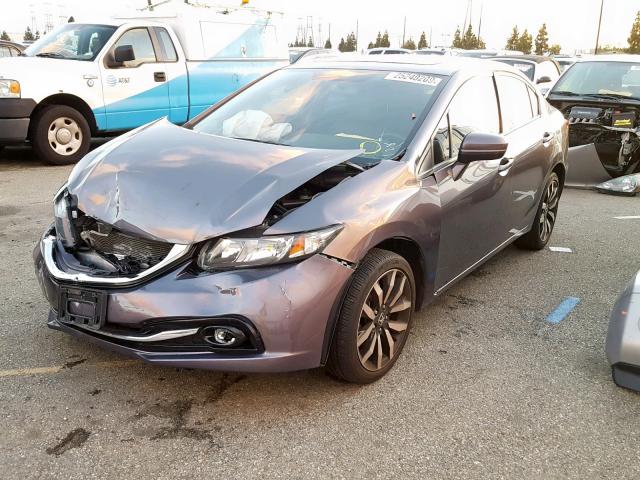 2HGFB2F95FH525521 - 2015 HONDA CIVIC EXL CHARCOAL photo 2