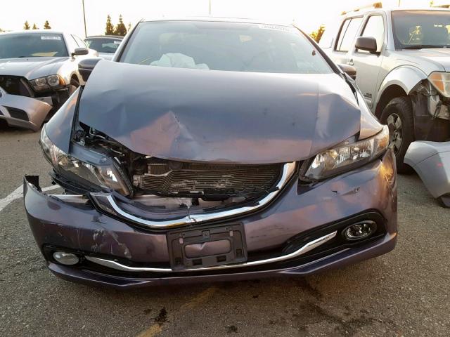 2HGFB2F95FH525521 - 2015 HONDA CIVIC EXL CHARCOAL photo 9