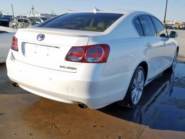 JTHBC1KS3B5024673 - 2011 LEXUS GS 450H WHITE photo 4