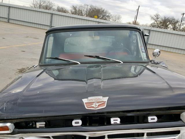 F10AK793247 - 1966 FORD F-100 BLACK photo 7