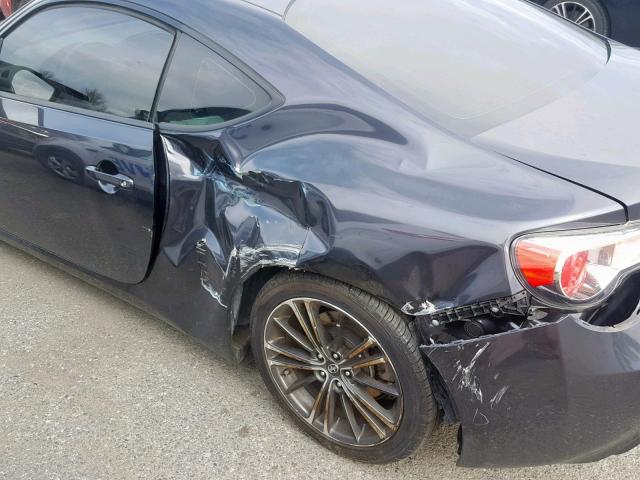 JF1ZNAA1XD1702497 - 2013 TOYOTA SCION FR-S CHARCOAL photo 9