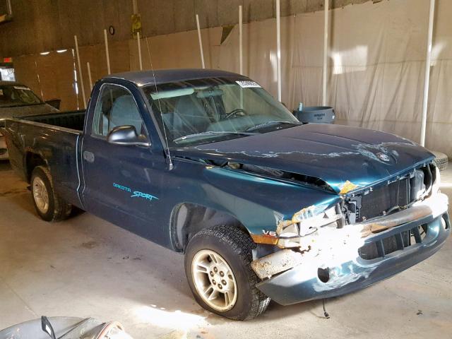 1B7FL26XXWS570764 - 1998 DODGE DAKOTA GREEN photo 1