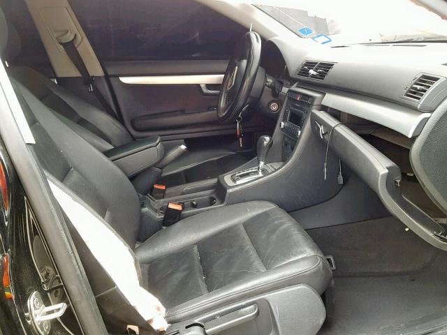 WAUAF78E38A136234 - 2008 AUDI A4 2.0T BLACK photo 5