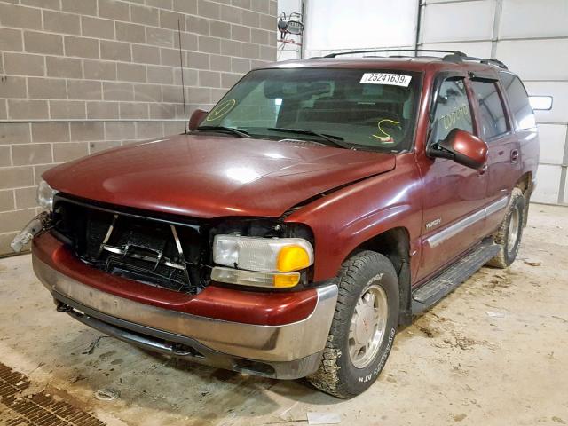 1GKEK13Z82J199414 - 2002 GMC YUKON RED photo 2