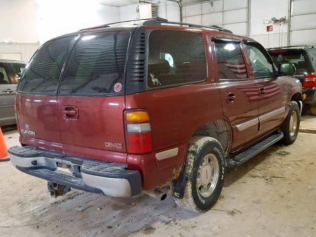 1GKEK13Z82J199414 - 2002 GMC YUKON RED photo 4