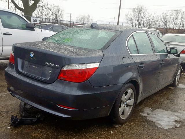 WBANV13588CZ58038 - 2008 BMW 528 XI GRAY photo 4