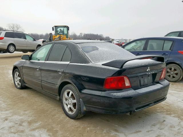 4A3AA46H13E147051 - 2003 MITSUBISHI GALANT ES BLACK photo 3