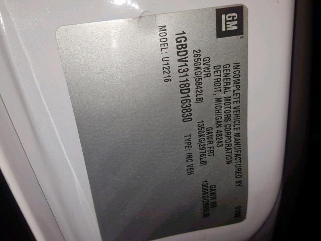 1GBDV13118D163830 - 2008 CHEVROLET UPLANDER I 白色 照片 10