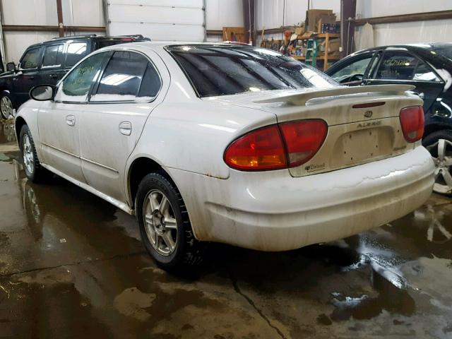 1G3NL52E44C224895 - 2004 OLDSMOBILE ALERO GL WHITE photo 3