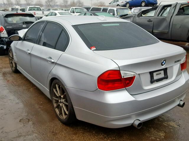 WBAVB73567VF51742 - 2007 BMW 335I SILVER photo 3