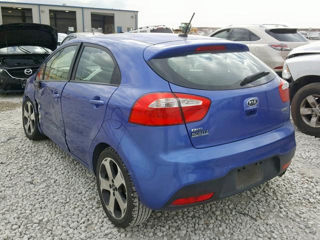 KNADN5A30C6054695 - 2012 KIA RIO EX BLUE photo 3