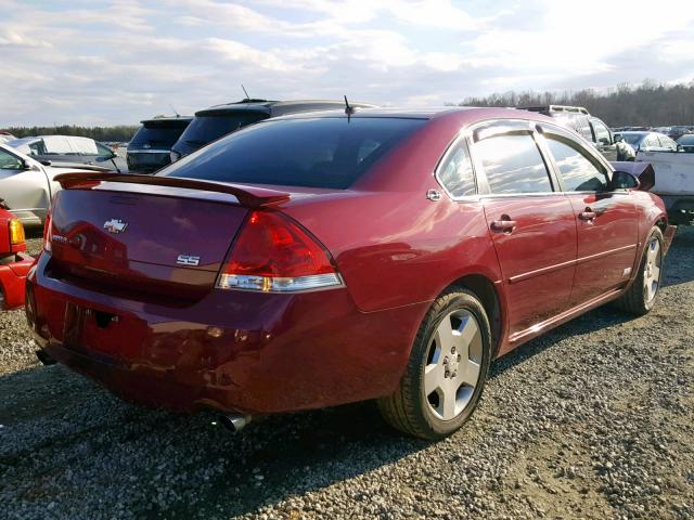 2G1WD58C969278252 - 2006 CHEVROLET IMPALA SUP 勃艮第红 照片 4