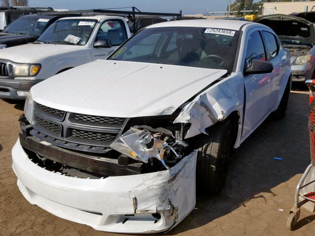 1B3BD4FB9BN599260 - 2011 DODGE AVENGER EX WHITE photo 2