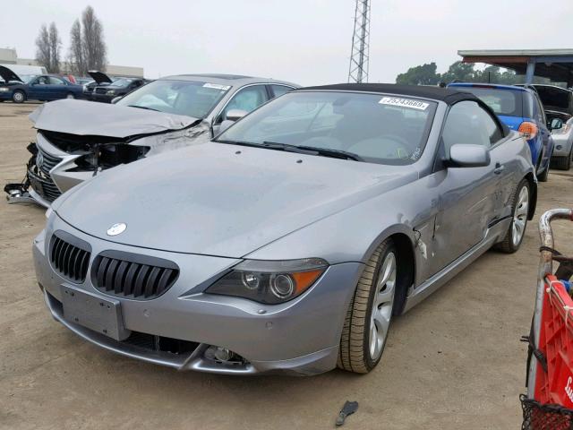 WBAEK734X4B260579 - 2004 BMW 645 CI AUT SILVER photo 2